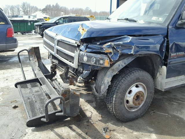 1B7MF33691J558393 - 2001 DODGE RAM 3500 BLUE photo 10