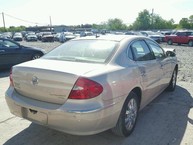 2G4WD582381367052 - 2008 BUICK LACROSSE C GOLD photo 4