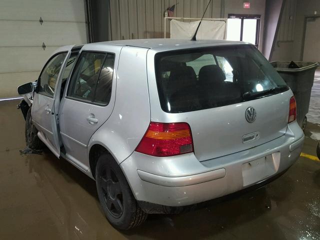 9BWGK61J624072289 - 2002 VOLKSWAGEN GOLF GLS SILVER photo 3