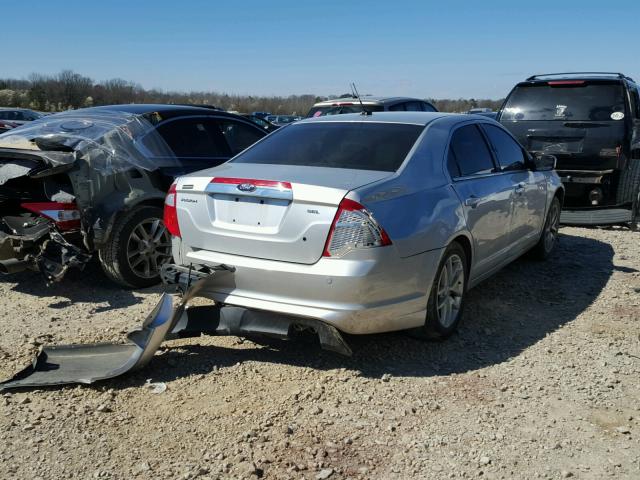 3FAHP0JA9CR146168 - 2012 FORD FUSION SEL SILVER photo 4