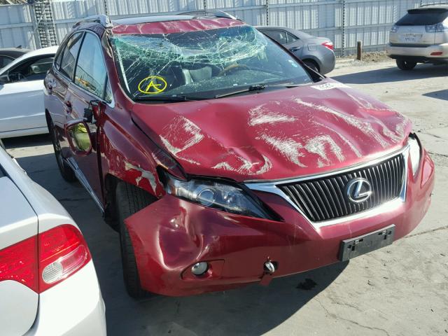 2T2ZK1BA3BC049372 - 2011 LEXUS RX 350 BURGUNDY photo 1