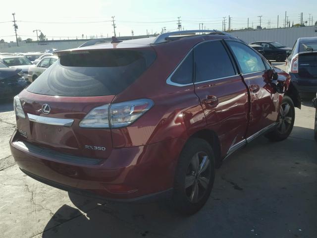 2T2ZK1BA3BC049372 - 2011 LEXUS RX 350 BURGUNDY photo 4