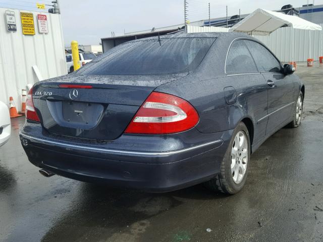 WDBTJ65J53F054148 - 2003 MERCEDES-BENZ CLK 320C BLUE photo 4