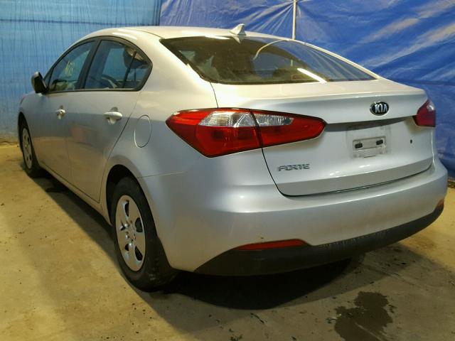 KNAFK4A65F5394022 - 2015 KIA FORTE LX SILVER photo 3