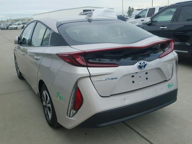 JTDKARFP9H3004718 - 2017 TOYOTA PRIUS PRIM ვერცხლისფერი ფოტო 3