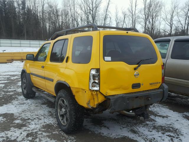 5N1MD28YX4C601038 - 2004 NISSAN XTERRA SE YELLOW photo 3