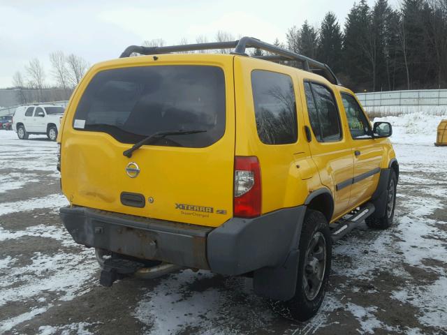 5N1MD28YX4C601038 - 2004 NISSAN XTERRA SE YELLOW photo 4