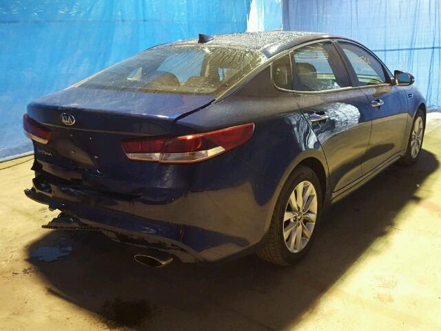 5XXGT4L31HG146761 - 2017 KIA OPTIMA LX BLUE photo 4