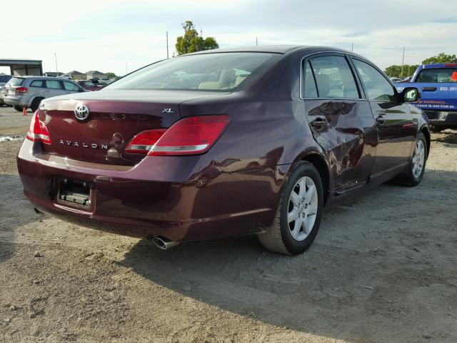 4T1BK36B07U172721 - 2007 TOYOTA AVALON XL MAROON photo 4