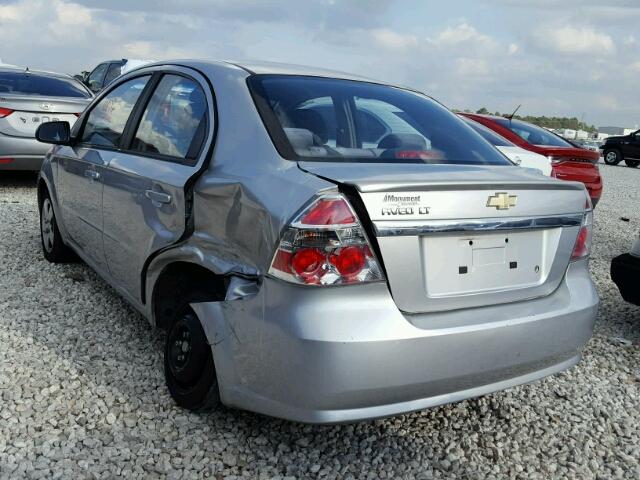 KL1TD56EX9B618114 - 2009 CHEVROLET AVEO LS SILVER photo 3