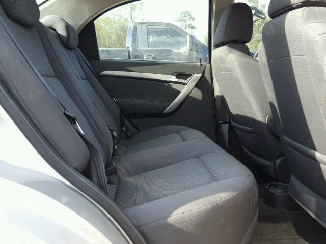 KL1TD56EX9B618114 - 2009 CHEVROLET AVEO LS SILVER photo 6