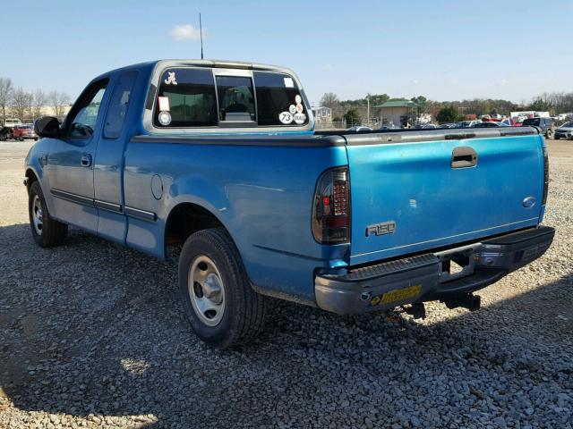 1FTEX17L3VKD42741 - 1997 FORD F150 TEAL photo 3