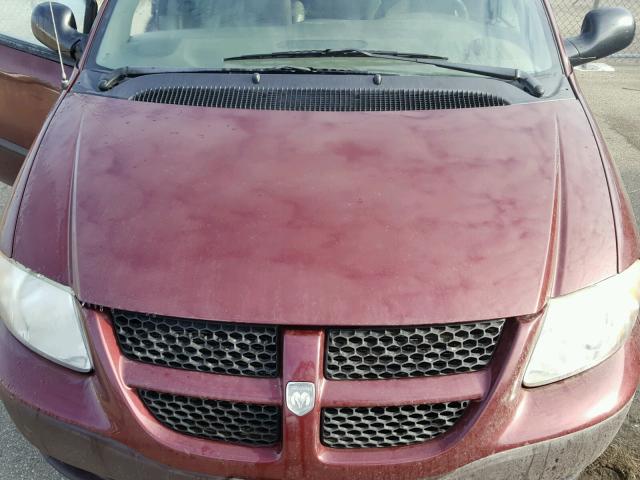 1D4GP25353B171749 - 2003 DODGE CARAVAN SE BURGUNDY photo 7