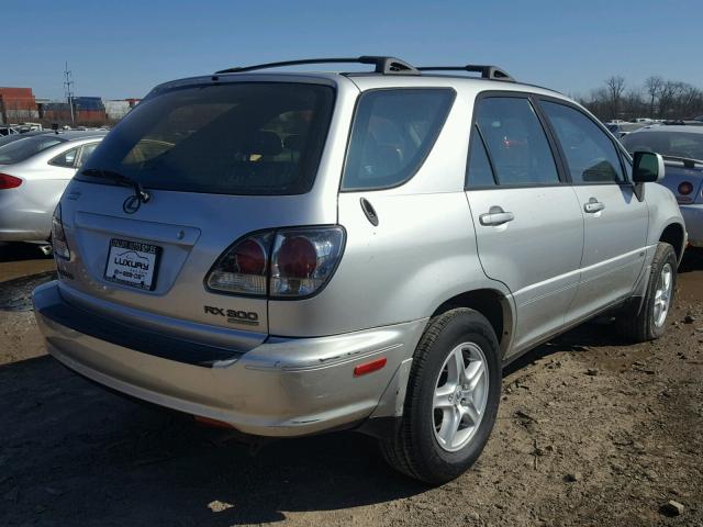 JTJGF10U710109723 - 2001 LEXUS RX 300 SILVER photo 4