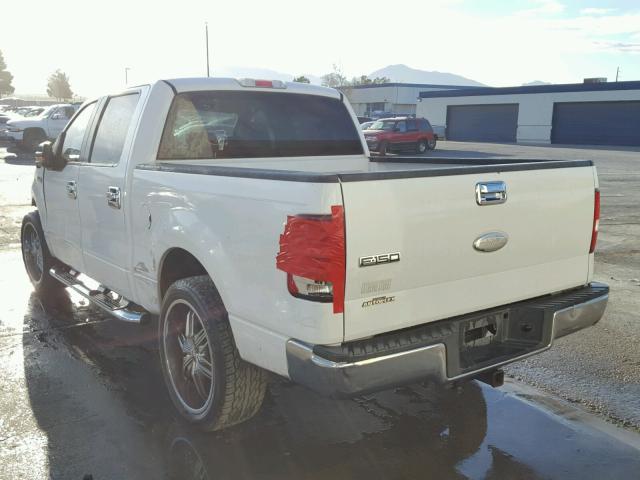 1FTPW12506KB24505 - 2006 FORD F150 SUPER WHITE photo 3