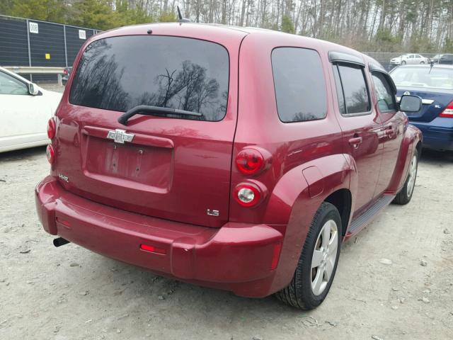 3GNDA13D78S585917 - 2008 CHEVROLET HHR LS MAROON photo 4