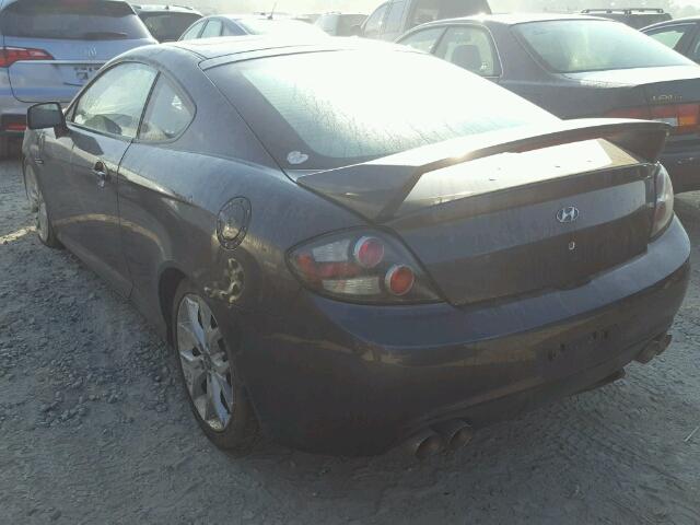 KMHHN66F78U276968 - 2008 HYUNDAI TIBURON GT BLACK photo 3