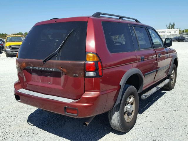 JA4LS21H43J026374 - 2003 MITSUBISHI MONTERO SP RED photo 4