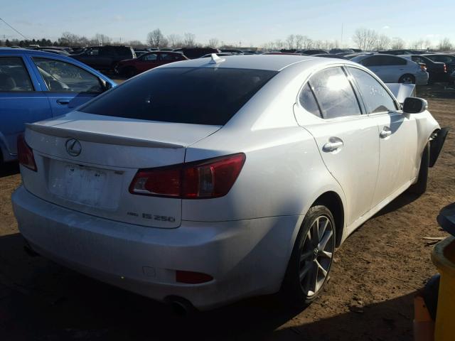 JTHCF5C28C5053346 - 2012 LEXUS IS 250 WHITE photo 4