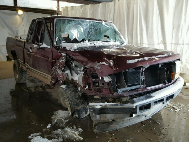 1FTEX14H5TKA58654 - 1996 FORD F150 MAROON photo 1