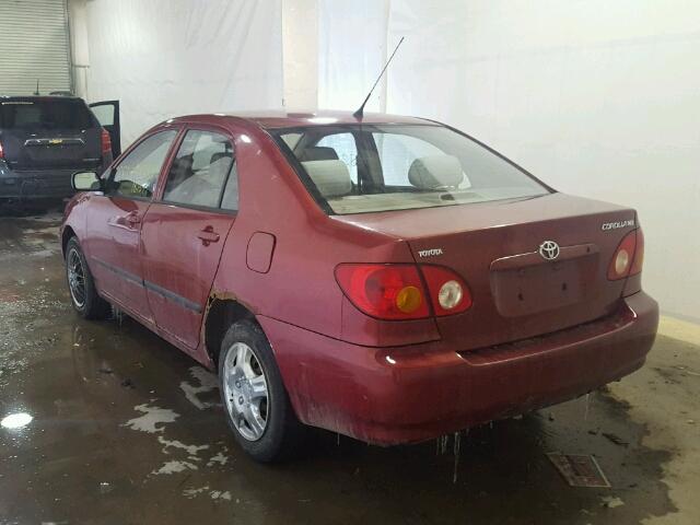 2T1BR32E13C087538 - 2003 TOYOTA COROLLA CE RED photo 3