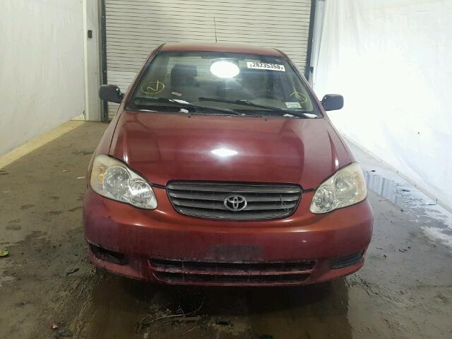 2T1BR32E13C087538 - 2003 TOYOTA COROLLA CE RED photo 9