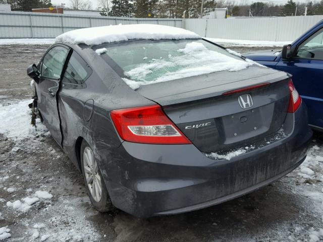 2HGFG3B81CH563702 - 2012 HONDA CIVIC EX GRAY photo 3