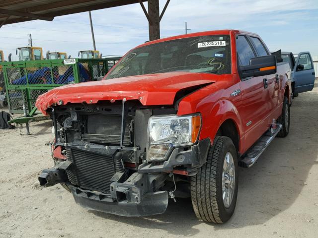 1FTFW1CT6BFC19839 - 2011 FORD F150 SUPER RED photo 2