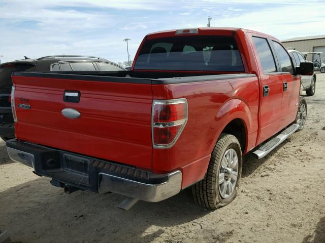 1FTFW1CT6BFC19839 - 2011 FORD F150 SUPER RED photo 4