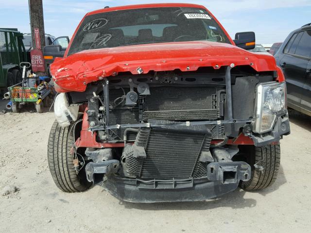 1FTFW1CT6BFC19839 - 2011 FORD F150 SUPER RED photo 9
