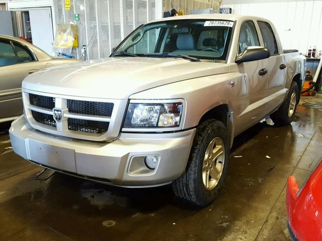 1D7RW3GP2BS506310 - 2011 DODGE DAKOTA SLT SILVER photo 2