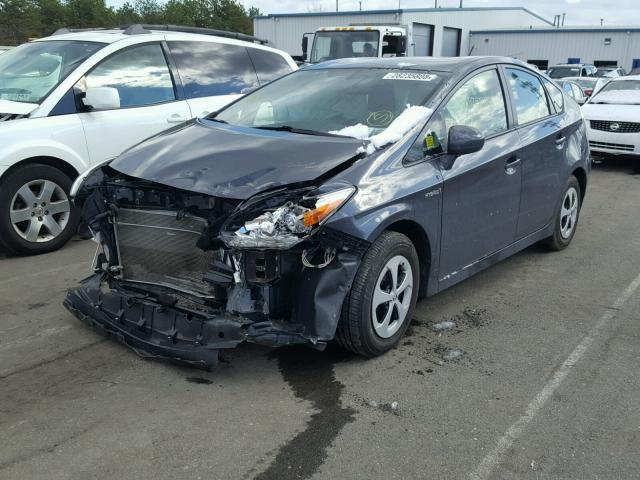 JTDKN3DU9E1736963 - 2014 TOYOTA PRIUS GRAY photo 2