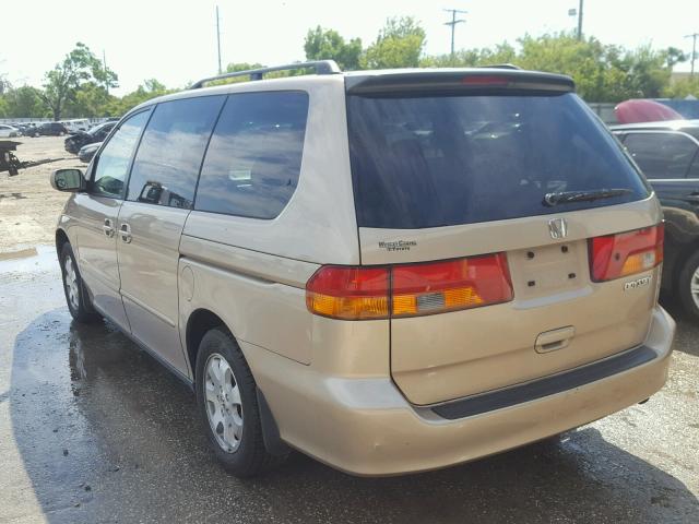 2HKRL18942H525494 - 2002 HONDA ODYSSEY EX GOLD photo 3