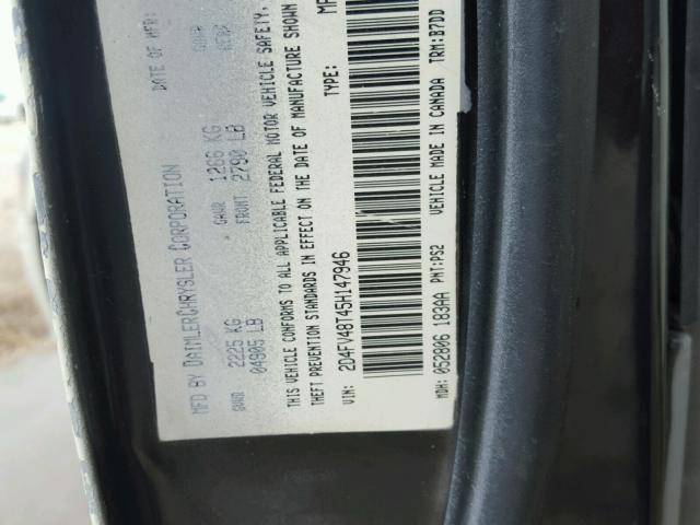 2D4FV48T45H147946 - 2005 DODGE MAGNUM SE WHITE photo 10