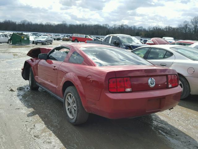 1ZVHT80N685148623 - 2008 FORD MUSTANG BURGUNDY photo 3