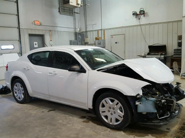 1C3CDZAB2EN224732 - 2014 DODGE AVENGER SE WHITE photo 1