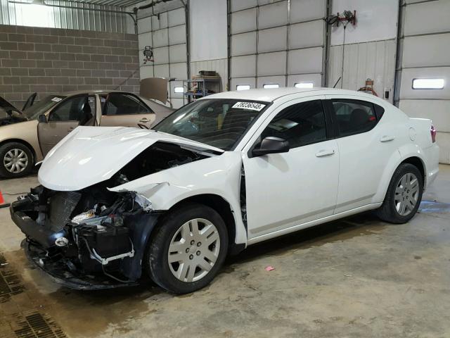 1C3CDZAB2EN224732 - 2014 DODGE AVENGER SE WHITE photo 2