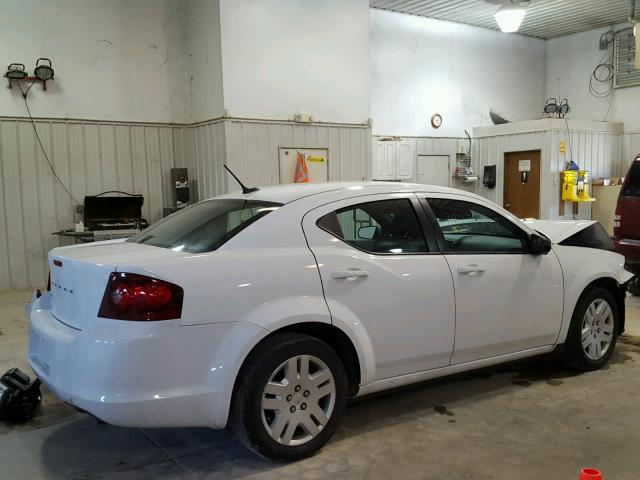 1C3CDZAB2EN224732 - 2014 DODGE AVENGER SE WHITE photo 4