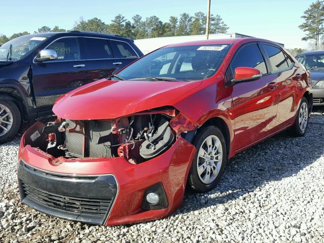 2T1BURHE8EC156866 - 2014 TOYOTA COROLLA L RED photo 2