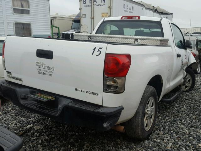 5TFJU52107X002960 - 2007 TOYOTA TUNDRA WHITE photo 4