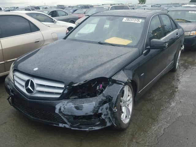 WDDGF4HB2CR234365 - 2012 MERCEDES-BENZ C 250 BLACK photo 2