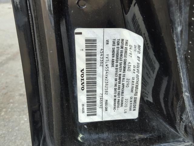 YV1LW554XW2382582 - 1998 VOLVO V70 BLACK photo 10