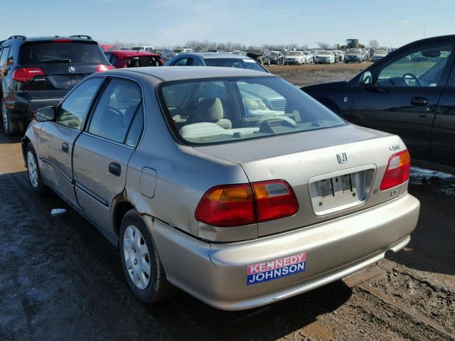 1HGEJ6675YL029855 - 2000 HONDA CIVIC LX BEIGE photo 3