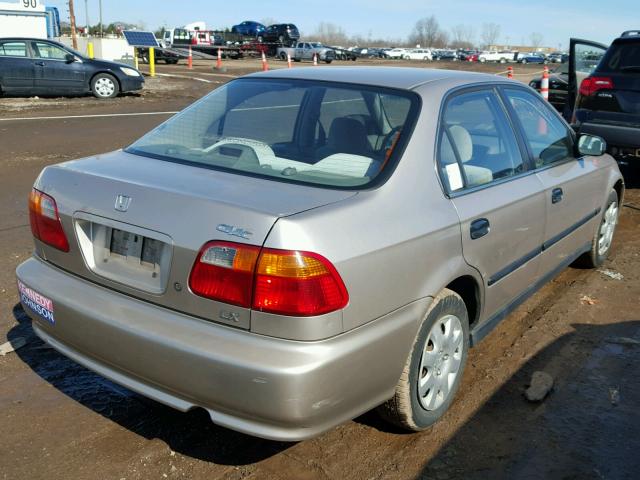 1HGEJ6675YL029855 - 2000 HONDA CIVIC LX BEIGE photo 4