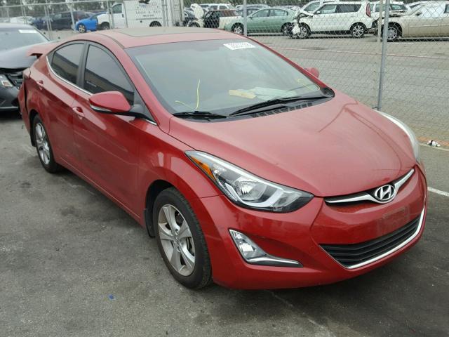 KMHDH4AE4GU491876 - 2016 HYUNDAI ELANTRA SE RED photo 1