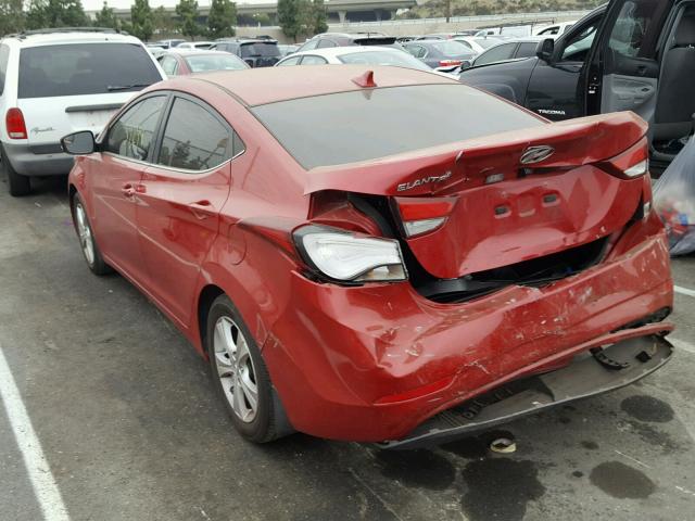 KMHDH4AE4GU491876 - 2016 HYUNDAI ELANTRA SE RED photo 3