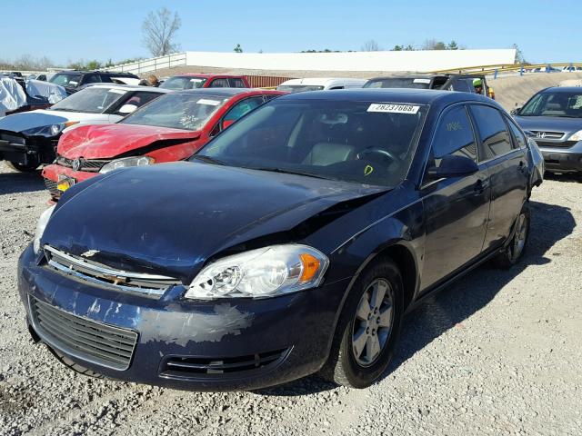 2G1WT58N581317747 - 2008 CHEVROLET IMPALA LT BLUE photo 2