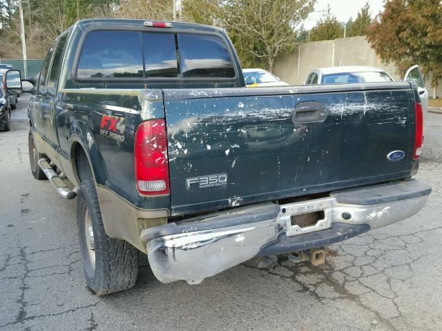 1FTSW31P73EC63985 - 2003 FORD F350 SRW S GREEN photo 3