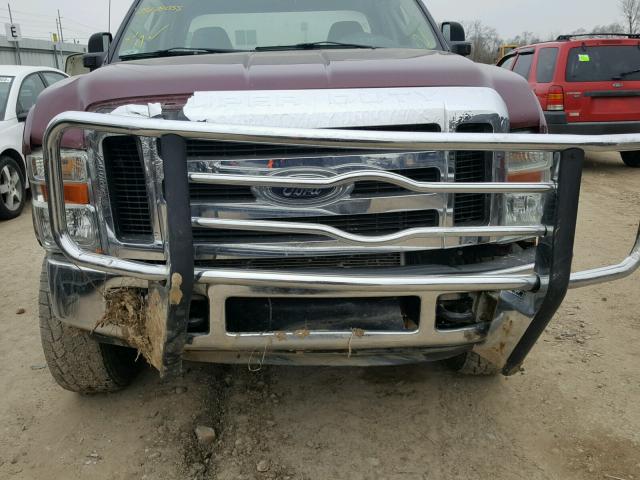 1FTSX21518EB21290 - 2008 FORD F250 SUPER MAROON photo 9