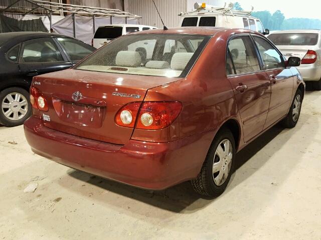 1NXBR32E78Z996356 - 2008 TOYOTA COROLLA CE RED photo 4